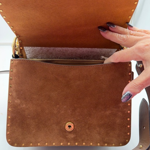 Coach Beat Saddle Bag B4RGI Khaki Multi - Picture 13 of 15